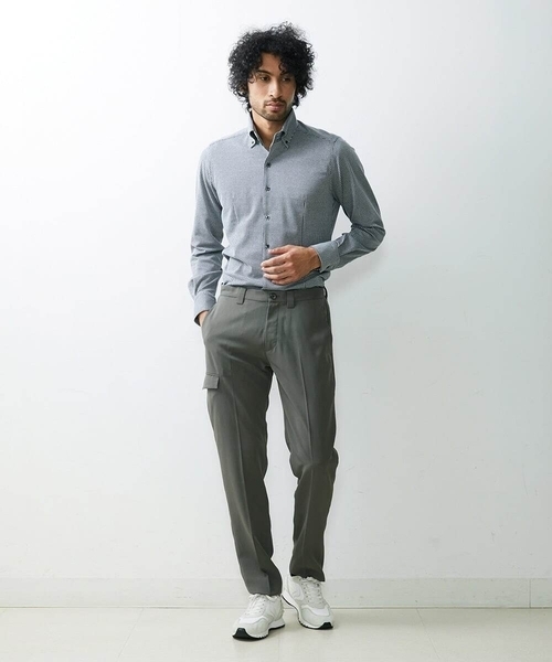 MICHEL KLEIN HOMME (ミッシェルクランオム)の「《日本製》千鳥柄イージーケアシャツ(シャツ/ブラウス・メンズ・ブラック/ベージュ/ブルー・MEDIUM/X-LARGE/LARGE)」の11枚目の写真