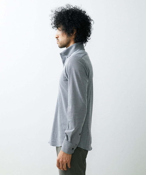 MICHEL KLEIN HOMME (ミッシェルクランオム)の「《日本製》千鳥柄イージーケアシャツ(シャツ/ブラウス・メンズ・ブラック/ベージュ/ブルー・MEDIUM/X-LARGE/LARGE)」の10枚目の写真