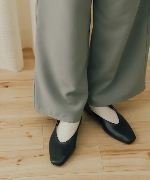 SENSE OF PLACE by URBAN RESEARCH（センスオブプレイスバイアーバンリサーチ）の「クッションフラットシューズ（パンプス・レディース・ライトベージュ/アイボリー/ブラック・SMALL/MEDIUM/LARGE）」の9枚目の写真