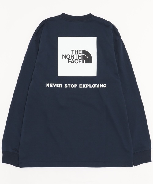 THE NORTH FACE(ザノースフェイス)の「THE NORTH FACE/ザ・ノース・フェイス ロングスリーブバックスクエアロゴティー UVケア バックプリントロンT NT32343(Tシャツ/カットソー・メンズ・グレー/ブラック/ネイビー/ホワイト/オリーブ・M/L/XL)」の5枚目の写真