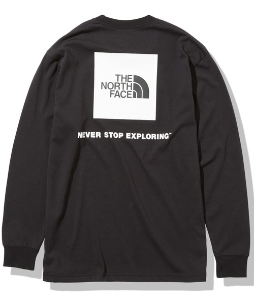 THE NORTH FACE(ザノースフェイス)の「THE NORTH FACE/ザ・ノース・フェイス ロングスリーブバックスクエアロゴティー UVケア バックプリントロンT NT32343(Tシャツ/カットソー・メンズ・グレー/ブラック/ネイビー/ホワイト/オリーブ・M/L/XL)」の3枚目の写真