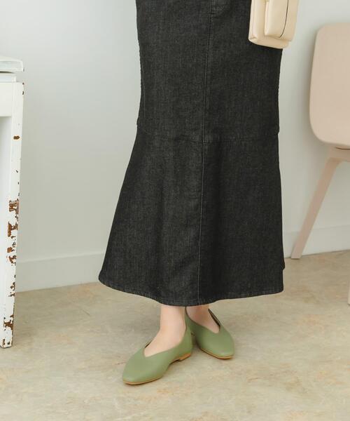 RODE SKO（ロデスコ）の「やわらかVカットフラットシューズ（バレエシューズ・レディース・イエロー/ミント/パープル系その他/ブラック/オフホワイト・37/38/36）」の6枚目の写真