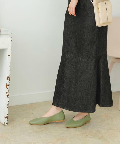 RODE SKO（ロデスコ）の「やわらかVカットフラットシューズ（バレエシューズ・レディース・イエロー/ミント/パープル系その他/ブラック/オフホワイト・37/38/36）」の7枚目の写真