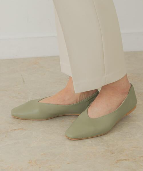 RODE SKO（ロデスコ）の「やわらかVカットフラットシューズ（バレエシューズ・レディース・イエロー/ミント/パープル系その他/ブラック/オフホワイト・37/38/36）」の9枚目の写真