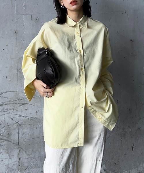 y/m by RIKA（イムバイリカ）の「オーバーサイズシャツ（シャツ/ブラウス・レディース・イエロー/オフホワイト/ブルー・FREE）」の3枚目の写真