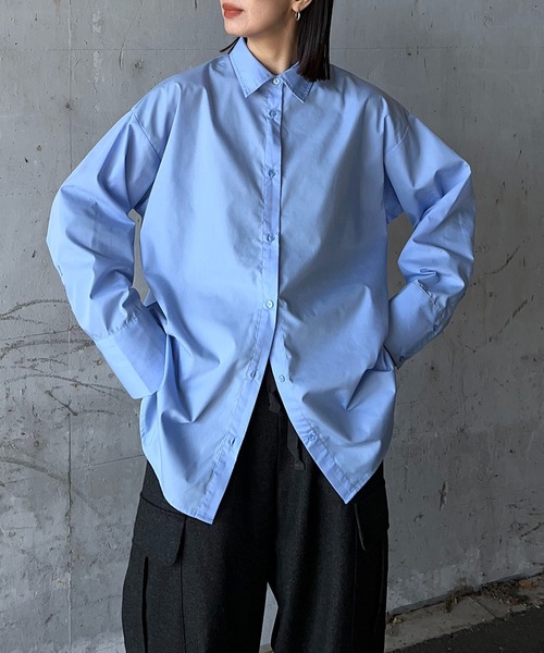 y/m by RIKA（イムバイリカ）の「オーバーサイズシャツ（シャツ/ブラウス・レディース・イエロー/オフホワイト/ブルー・FREE）」の2枚目の写真