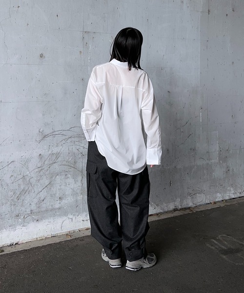 y/m by RIKA（イムバイリカ）の「オーバーサイズシャツ（シャツ/ブラウス・レディース・イエロー/オフホワイト/ブルー・FREE）」の9枚目の写真