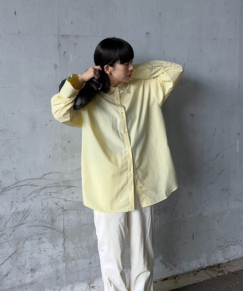 y/m by RIKA（イムバイリカ）の「オーバーサイズシャツ（シャツ/ブラウス・レディース・イエロー/オフホワイト/ブルー・FREE）」の19枚目の写真