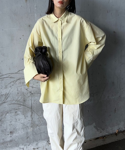 y/m by RIKA（イムバイリカ）の「オーバーサイズシャツ（シャツ/ブラウス・レディース・イエロー/オフホワイト/ブルー・FREE）」の15枚目の写真