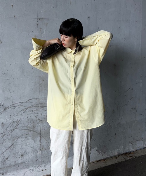 y/m by RIKA（イムバイリカ）の「オーバーサイズシャツ（シャツ/ブラウス・レディース・イエロー/オフホワイト/ブルー・FREE）」の7枚目の写真