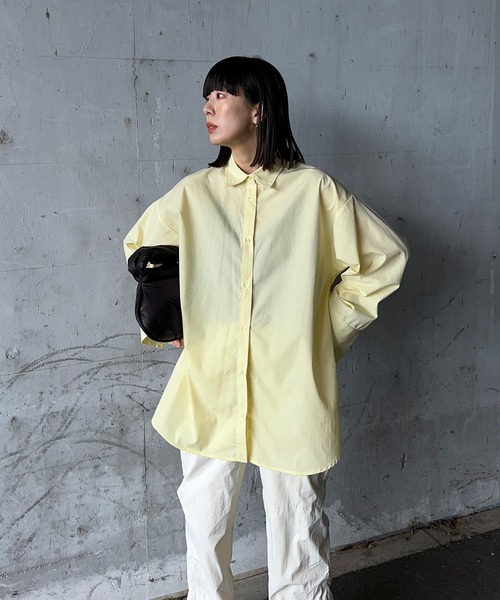 y/m by RIKA（イムバイリカ）の「オーバーサイズシャツ（シャツ/ブラウス・レディース・イエロー/オフホワイト/ブルー・FREE）」の11枚目の写真