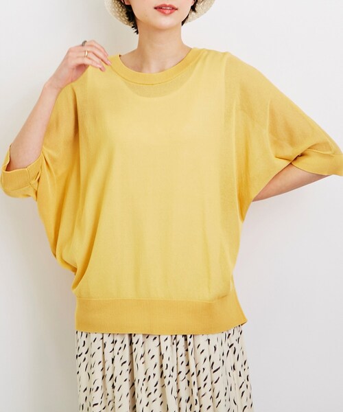 SHOO・LA・RUE（シューラルー）の「◆【時短コーデ/2点セット】シアードルマンニット＋タンクトップ（その他トップス・レディース・ブラック/ホワイト/グレー系/パープル系4/グリーン/イエロー・00）」の6枚目の写真