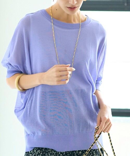 SHOO・LA・RUE（シューラルー）の「◆【時短コーデ/2点セット】シアードルマンニット＋タンクトップ（その他トップス・レディース・ブラック/ホワイト/グレー系/パープル系4/グリーン/イエロー・00）」の13枚目の写真