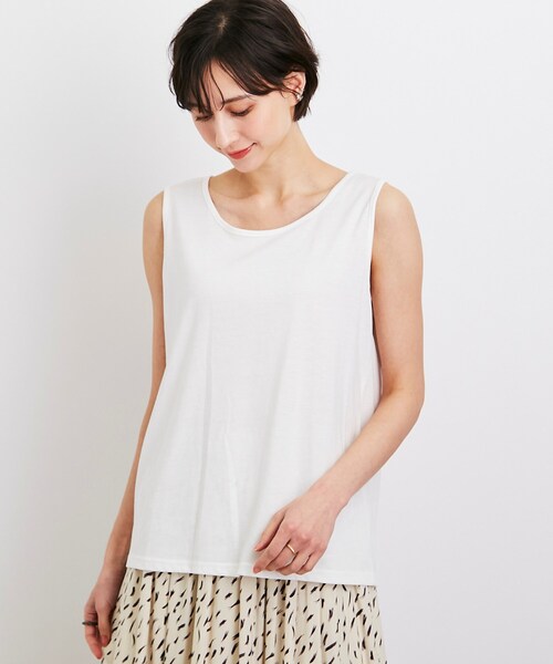 SHOO・LA・RUE（シューラルー）の「◆【時短コーデ/2点セット】シアードルマンニット＋タンクトップ（その他トップス・レディース・ブラック/ホワイト/グレー系/パープル系4/グリーン/イエロー・00）」の14枚目の写真