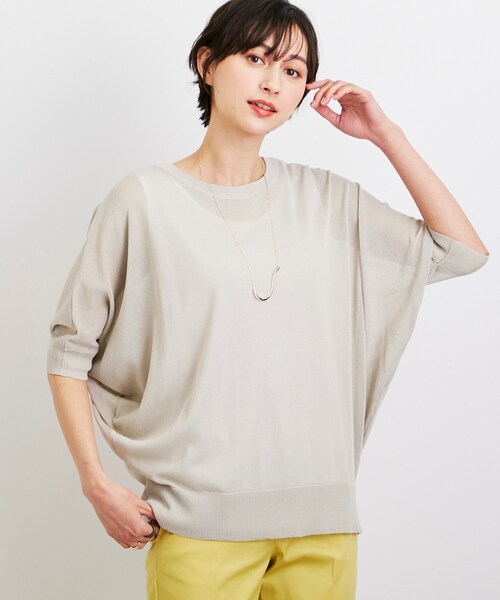SHOO・LA・RUE（シューラルー）の「◆【時短コーデ/2点セット】シアードルマンニット＋タンクトップ（その他トップス・レディース・ブラック/ホワイト/グレー系/パープル系4/グリーン/イエロー・00）」の20枚目の写真