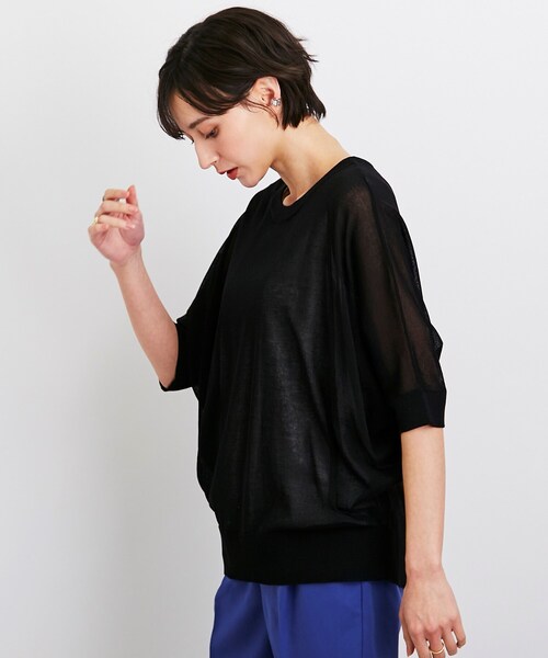 SHOO・LA・RUE（シューラルー）の「◆【時短コーデ/2点セット】シアードルマンニット＋タンクトップ（その他トップス・レディース・ブラック/ホワイト/グレー系/パープル系4/グリーン/イエロー・00）」の21枚目の写真