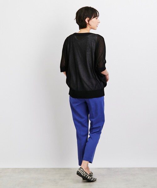 SHOO・LA・RUE（シューラルー）の「◆【時短コーデ/2点セット】シアードルマンニット＋タンクトップ（その他トップス・レディース・ブラック/ホワイト/グレー系/パープル系4/グリーン/イエロー・00）」の7枚目の写真