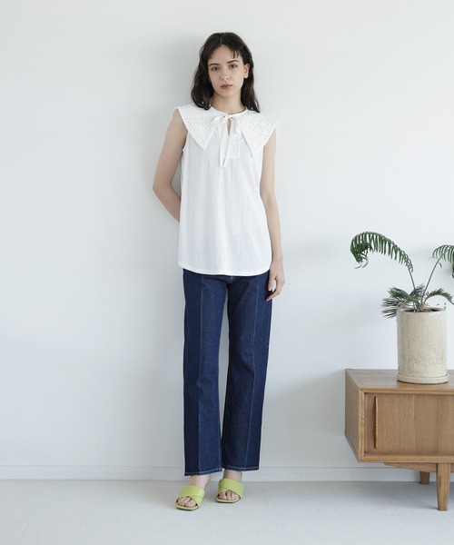 LAKOLE（ラコレ）の「センタープレスデニムパンツ / 186675（デニム
