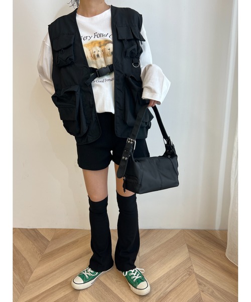 WC（ダブル シー）の「ミリタリーポケットベスト（ベスト・レディース・ピンク/ブラック・FREE）」の14枚目の写真