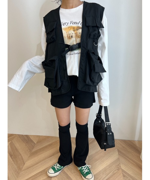 WC（ダブル シー）の「ミリタリーポケットベスト（ベスト・レディース・ピンク/ブラック・FREE）」の15枚目の写真