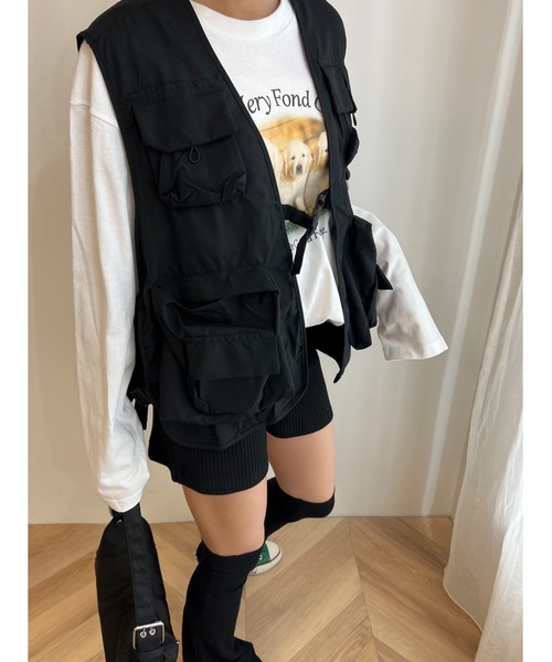 WC（ダブル シー）の「ミリタリーポケットベスト（ベスト・レディース・ピンク/ブラック・FREE）」の19枚目の写真