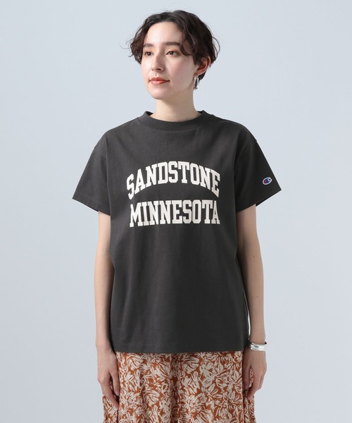 Champion(チャンピオン)の「【Champion(チャンピオン)】別注ロゴTSS(Tシャツ/カットソー・レディース・オフホワイト/ブラック/オートミール/ブルー・FREE)」の15枚目の写真