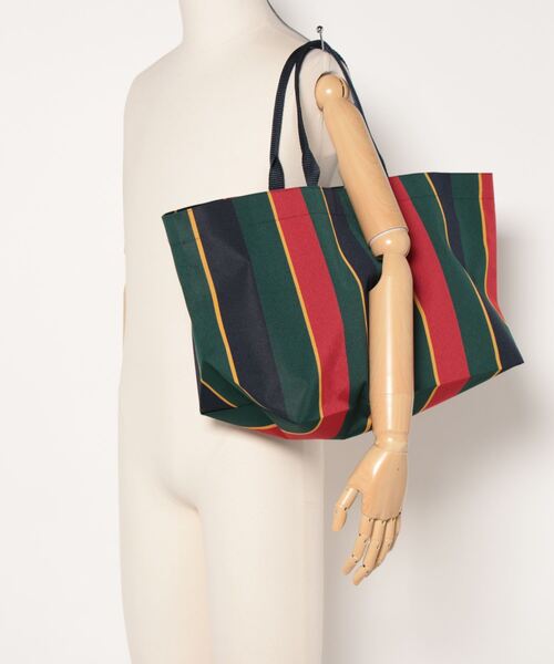 HOLLINGWORTH COUNTRY OUTFITTERS(ホリングワース カントリーアウトフィッターズ)の「【Hollingworth country outfitters/ホリングワース カントリーアウトフィッターズ】ラージトートバッグ ストライプ(トートバッグ・レディース・ネイビー系・FREE)」の4枚目の写真