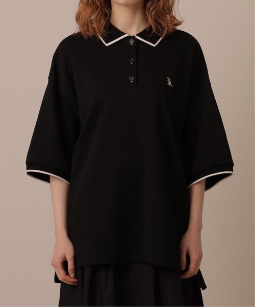 DOUBLE NAME（ダブルネーム）の「ミニ恐竜ワッペンポロシャツ（ポロシャツ・レディース・キナリ/グリーン/ブラック・FREE）」の10枚目の写真