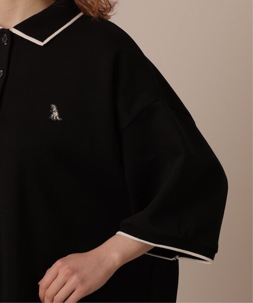 DOUBLE NAME（ダブルネーム）の「ミニ恐竜ワッペンポロシャツ（ポロシャツ・レディース・キナリ/グリーン/ブラック・FREE）」の13枚目の写真