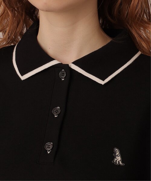 DOUBLE NAME（ダブルネーム）の「ミニ恐竜ワッペンポロシャツ（ポロシャツ・レディース・キナリ/グリーン/ブラック・FREE）」の14枚目の写真