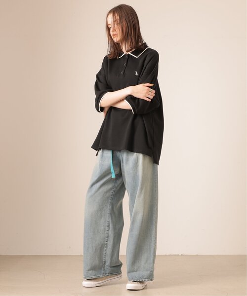 DOUBLE NAME（ダブルネーム）の「ミニ恐竜ワッペンポロシャツ（ポロシャツ・レディース・キナリ/グリーン/ブラック・FREE）」の20枚目の写真