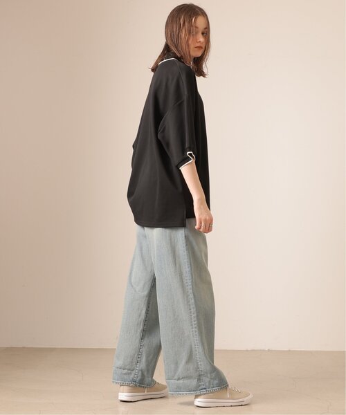 DOUBLE NAME（ダブルネーム）の「ミニ恐竜ワッペンポロシャツ（ポロシャツ・レディース・キナリ/グリーン/ブラック・FREE）」の21枚目の写真