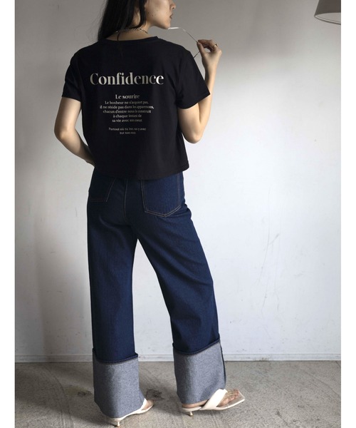 Yucca(ユッカ)の「ロールアップデニムパンツ(デニムパンツ・レディース・サックスブルー/ネイビー・SMALL/MEDIUM)」の8枚目の写真