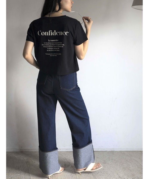 Yucca(ユッカ)の「ロールアップデニムパンツ(デニムパンツ・レディース・サックスブルー/ネイビー・SMALL/MEDIUM)」の19枚目の写真