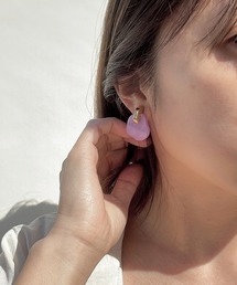 tone（トーン）の「【KuKuLu TOKYO】メタル × カラー　ニュアンス　クロス　イヤリング（ニッケルフリー）（イヤリング）」