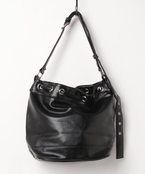 Figments（フィグメンツ）の「ライダース巾着ショルダーバッグ（ショルダーバッグ・レディース・ブラック・FREE）」の16枚目の写真