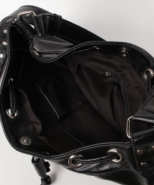 Figments（フィグメンツ）の「ライダース巾着ショルダーバッグ（ショルダーバッグ・レディース・ブラック・FREE）」の14枚目の写真