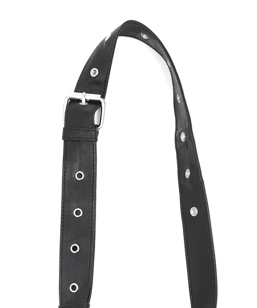 Figments（フィグメンツ）の「ライダース巾着ショルダーバッグ（ショルダーバッグ・レディース・ブラック・FREE）」の5枚目の写真