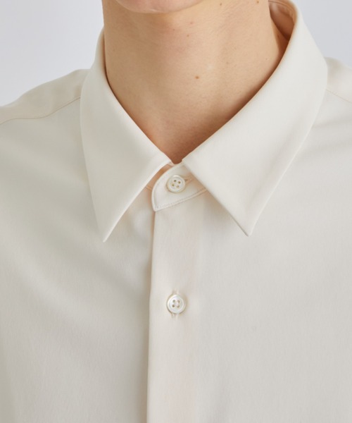 STUDIOUS（ステュディオス）の「【WEB限定】WORSTEX SHORT SLEEVE SHIRT/リラックスフィット ハーフスリーブシャツ（シャツ/ブラウス・メンズ・オフホワイト/ブラック/グレイッシュベージュ/ライトブルー/ダークグレー・1/2/3）」の12枚目の写真