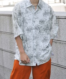 NILWAY | 総柄オーバーサイズメッシュシアーシャツ(シャツ/ブラウス)