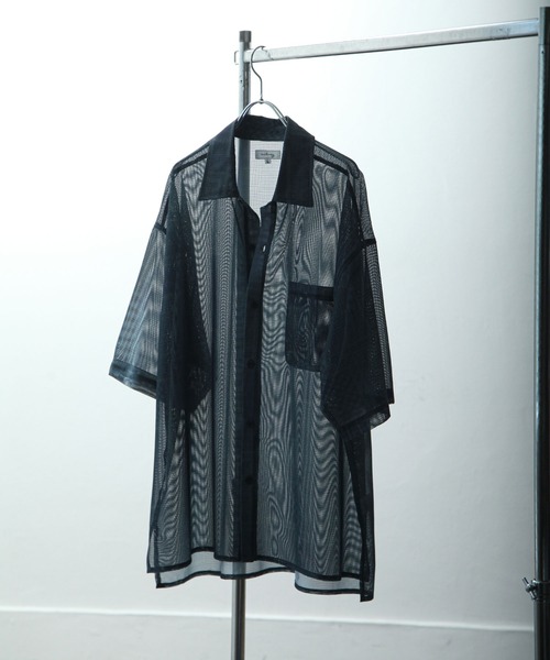 NILWAY（ニルウェイ）の「総柄オーバーサイズメッシュシアーシャツ