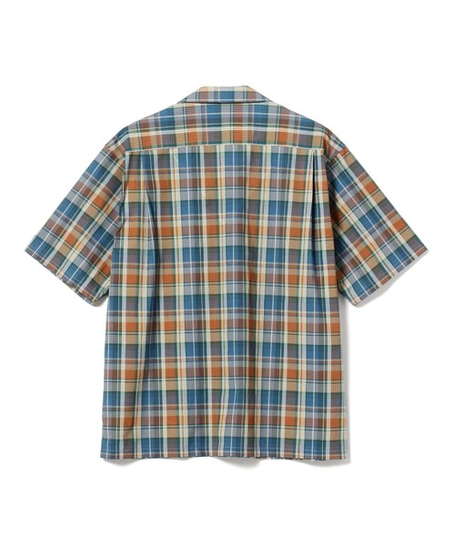 BEAMS(ビームス)の「BEAMS / ルーズフィット チェック オープンカラーシャツ(シャツ/ブラウス・メンズ・ブルー/ブラウン/オレンジ・M/L/XL/S)」の11枚目の写真