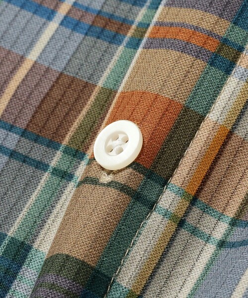 BEAMS(ビームス)の「BEAMS / ルーズフィット チェック オープンカラーシャツ(シャツ/ブラウス・メンズ・ブルー/ブラウン/オレンジ・M/L/XL/S)」の10枚目の写真