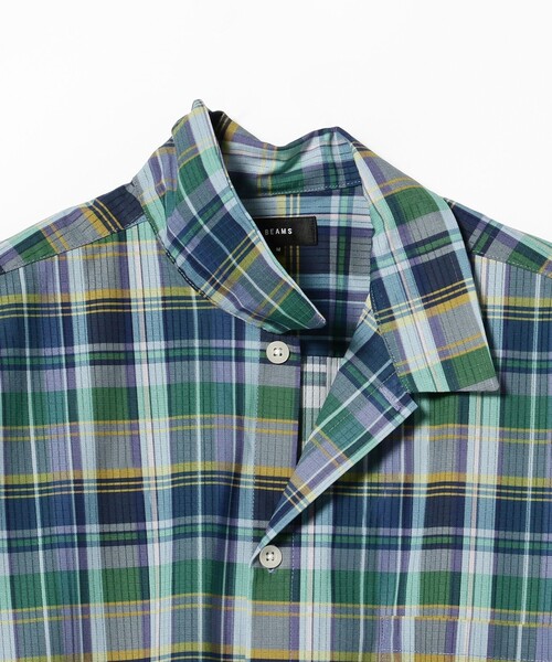 BEAMS(ビームス)の「BEAMS / ルーズフィット チェック オープンカラーシャツ(シャツ/ブラウス・メンズ・ブルー/ブラウン/オレンジ・M/L/XL/S)」の8枚目の写真