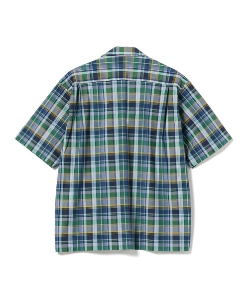 BEAMS(ビームス)の「BEAMS / ルーズフィット チェック オープンカラーシャツ(シャツ/ブラウス・メンズ・ブルー/ブラウン/オレンジ・M/L/XL/S)」の5枚目の写真