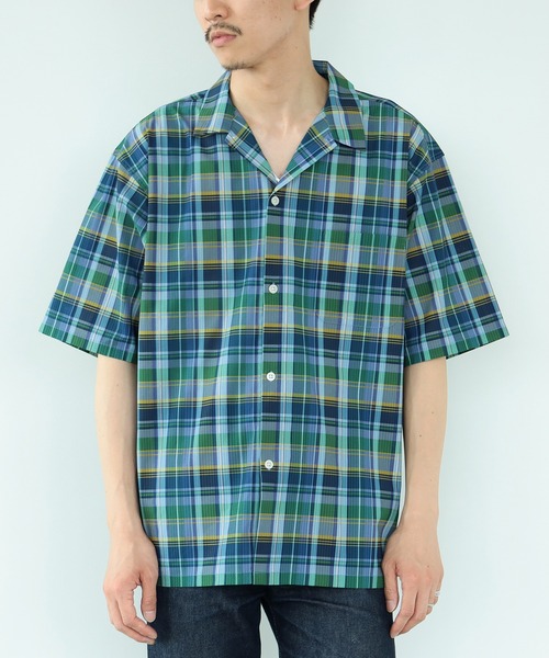 BEAMS(ビームス)の「BEAMS / ルーズフィット チェック オープンカラーシャツ(シャツ/ブラウス・メンズ・ブルー/ブラウン/オレンジ・M/L/XL/S)」の22枚目の写真