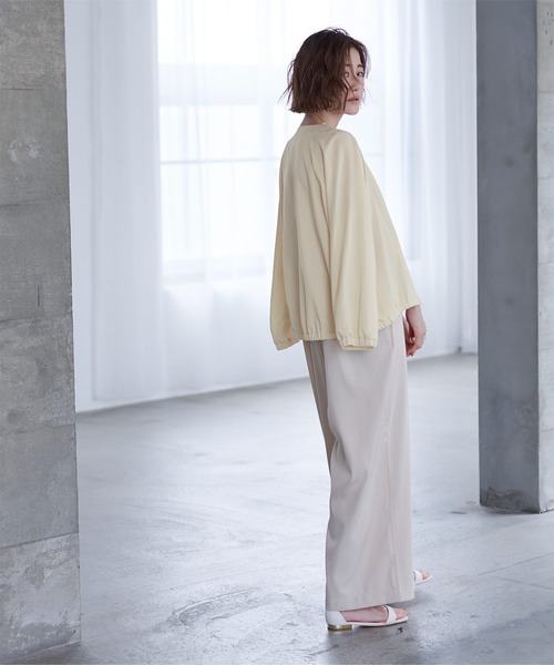 UR'S（ユアーズ）の「ﾊﾞﾙｰﾝｼﾙｴｯﾄｸﾙｰﾈｯｸﾌﾞﾙｿﾞﾝ（ブルゾン・レディース・アイボリー/ブラック/カーキ・L/S/M）」の10枚目の写真