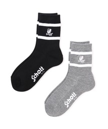 schott（ショット）の「【直営限定】Schott/ショット/HIGH SOCKS STENCIL BULLDOG/ハイソックス ステンシルブルドッグ（ソックス/靴下）」