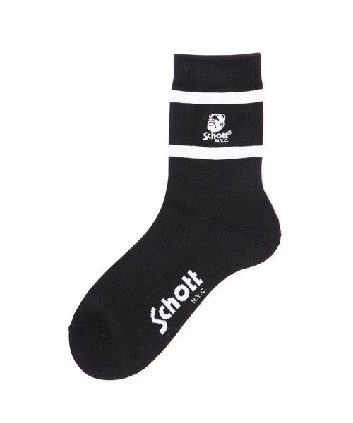 schott（ショット）の「【直営限定】Schott/ショット/HIGH SOCKS STENCIL BULLDOG/ハイソックス ステンシルブルドッグ（ソックス/靴下・メンズ・その他24・F）」の3枚目の写真