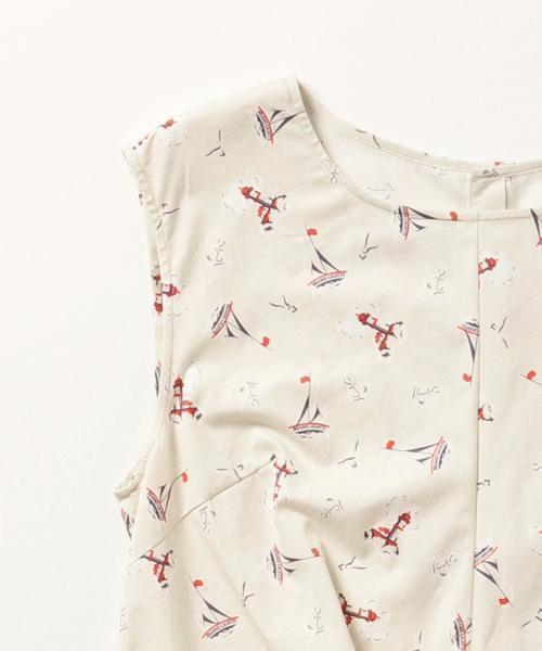 BEAMS LIGHTS Women's（ビームスライツ ウィメンズ）の「BEAMS LIGHTS / マリン柄 ノースリーブプルオーバー（シャツ/ブラウス・レディース・オフホワイト/ネイビー・36/38）」の4枚目の写真